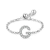 Silver 26 English Letters Adjustable Chain Finger Rings For Women Wedding Anniversary Jewelry - Image 31