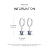 Silver Dark Blue Star Earrings For Women Shiny CZ Inlaid Dangle Earrings Cute Bohemian Jewelry Gift - Image 4
