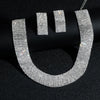 3pcs Women's Jewelry Set Rhinestone Earrings Necklace Wedding Party Accessories-4068 - Image 4