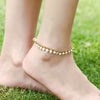 Bohemian Ankle Bracelets for Women Teen Girls, Handmade Anti Vintage Stone Beaded Chain Bells Anklet Foot Jewelry - Image 5