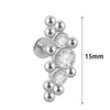 1PC 316L Surgical Steel 16G Cz Labret Lip Ring Crystal Cluster Stud Earrings Ear Cartilage Tragus Helix Daith Piercing Jewelry - Image 17
