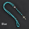 Vintage Cross Necklace Rosary Beads Chain Jesus Crucifix Virgin Mary Pendant Chain Jewelry Necklace - Image 12