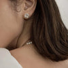 7-8mm Baroque Freshwater Pearl Earrings Silver Keshi Pearl Stud Earrings for Women Jewelry Gift - Image 3