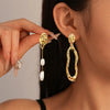 Elegant Asymmetrical Baroque Pearl Stud Earrings for Ladies and Girls Personality Irregular Jewelry Party Gifts - Image 6