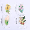 Flower Plant Metal Brooch Set, Enamel Lapel Pins for Clothing Decoration, Gift. Enamel Pin - Image 4