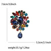 Vintage Wedding Bridal Big Blue Crystal Rhinestone Tear Drop Brooch Pin for Women Mom Grandma Girls Chrismtas Thanksgiving Gifts - Image 12