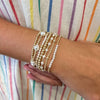 Shell Pearl Bracelet With Gold Plated Beaded Bracelets for Women Boho Summer Dainty Stackable Jewelry - Image 1