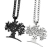 Gothic Hollow Skull Tree of Life Pendant Necklace for Women Men Stainless Steel Silver Color Scary Tree Chain Necklaces Jewelry - Image 1