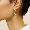 Ball Pendant Earrings Stainless Steel Gold Plated Jewelry Gift Ring Hoop Earrings For Women - Image 5