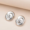 Twist Knot Metal Stud Earrings For Women Hollow Geometric Gold Silver Color boucles d'oreilles Unusual Earrings Jewelry - Image 11