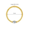Titanium Marquise CZ Cartilage Piercing Hoop Earring 16G Dainty Nose Ring Daith Helix Septum Clicker - Image 7