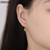 Enshir Gold Color Zircon Drop Hoop Earrings For Women Rock Punk Wedding Crystal Jewelry - Image 6