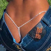 Stonefans Sexy Rhinestone Thong Waist Body Chain Bikini for Women Summer Double Layer Chain Thong Panties Nightclub Jewelry