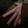 Silver Cross love Ring For Women Jewelry Adjustable Open Ring For Party Birthday Gift - Image 3