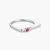 Minimalist Silver Birthstone Ring Gold Color Simple Style For Women Festival Party Gift - Image 8