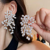 Zakol Elegant Imitation Pearls Flower Earrings Handmade Beading Earring Bridal Wedding Party Jewelry - Image 1