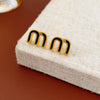 Letter M Stud Earrings Ear Buckle Inlald Rhinestone Earrings for Women Party Banquet Ear Jewelry Gifts K - Image 8