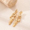 European Simple Metal Drop Earrings for Women Leaf Round Water Droplet Butterfly Twist Geometry Earrings Jewelry Christmas Gift - Image 20