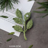Green Botanical Brooch Pin with Leaf and Flower Designs - Image 47