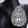 Crystal Flower Brooches for Women Unisex Water Drops Pins Friends Party Gifts Banquet Jewellery Accessories - Image 1