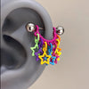 1Pc Colourful Star Tassel Ear Cuff Stud for Women Stainless Steel Earring Sweet Versatile Party Jewelry Gift - Image 5