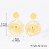 316L Stainless Steel Exaggerated Golden Flower Dangle Earrings For Women Jewelry Gift Party - Image 2