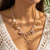Starfish Shell Conch Imitation Pearl Necklace Bracelet Set Vacation Daily Jewelry Women Gift Daily Accessory - Image 4
