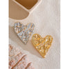 Stainless Steel Metal Hammer Heart Love Brooch Pin Jewelry Pvd Plated Clothing Accessory - Image 2
