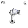 Titanium Pierc Fish Bird Ear Stud CZ Pave Cartilage Tragus Earrings Ear Lip Tongue Helix Studs Body Piercing Jewelry - Image 7