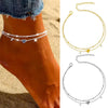 Bohemia Girl CZ Anklet Bracelets Heart Charm Chain Anklets for Women on Foot Leg Summer Beach Barefoot Jewelry - Image 1