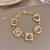 Gold Plated Stainless Steel Wristband Bracelet for Women Elegant Abalone Shell Oval Chain Bracelets Jewelry Gifts - Image 8
