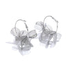 Exclusive Design Stainless Steel Metal Flower Big Hoop Earrings Personality Eye-catching Jewelry - Image 6