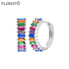 13mm Crystal Hoop Earrings for Women Silver Needle Zircon Huggie Small Earrings Hoop Piercing Jewelry Gifts - Image 56