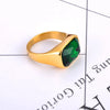 Rectangular Cubic Zirconia Stainless Steel Ring in Multiple Stone Colors - Image 22