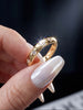 Round Diamond Wedding Band Rings for Women Daily Party Wear Jewelry - Image 2