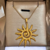 Stainless Steel Necklace Vintage Chic Sun Shaped Pendant Stainless Steel Collarbone Chain Gold Jewelry Gift - Image 5