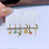 Multicolor Cubic Zircon Fairy Tale Dangle Earrings Set Women Girls Party Gift Jewelry - Image 3