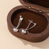Vintage Silver Hoop Earrings For Women Korean Heart Chain Drop Earring Prevent Allergy Party Gothic Punk Jewelry - Image 3