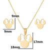 Anime Cute Cartoon Bow Mouse Stainless Steel Jewelry Set For Women - Image 7
