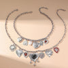 Punk Metal Heart Pendant Necklaces for Women Vintage Double Layered Choker Chain Necklaces Party Jewelry Gifts - Image 5