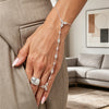 Stainless Steel Zircon Bracelet for Women Water Droplet Long Chains Finger Bracelet Gold Plated Jewelry Gifts - Image 6