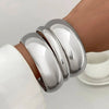 Glossy Metal Stacking Bangle Set 3 Pieces - Image 3