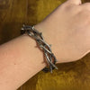 Gothic Thorn Open Cuff Bracelet Silver Color Gothic Stainless Steel Twisted Bangles For Men Women Punk Rock Wrist Jewelry Gifts - Image 4