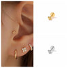 2pcs Silver Zirconia Labret Lip Ring Tragus Cartilage Piercing Stud Earrings for Women Men Earring Jewelry - Image 18
