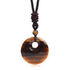 Bohemian Style Stone Hole Bead Round Penda Necklace Tiger Eye Rose Quartz Amethyst Necklacent Jewelry Men and Women - Image 12