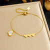 316L Stainless Steel Golden Heart Geometry Zircon Minimalist Series Bracelet Lady Wrist Chain Jewelry - Image 28