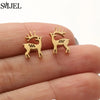 Minimalist Silver Color Deer Horn Earrings Women Christmas Jewelry Cute Elk Antler Ear Studs Unique Tree Branch Earings - Image 23