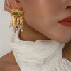 Women Vintage Eyes of Demon Earring Ring Exaggerated Earrings Style Imitated Pearl Girls Delicate Tassels Jewelry - Image 3