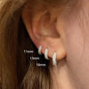 1/3Pairs Piercing Statement Triple Paved Hoop Earrings CZ Stone Gold Color Copper Huggies Cartilage Earrings For Women Jewelry - Image 2