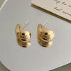 Tobest European Style Punk Geometric Half Metal Big Ball Round Earrings for Women Girls Party Accessories - Image 10